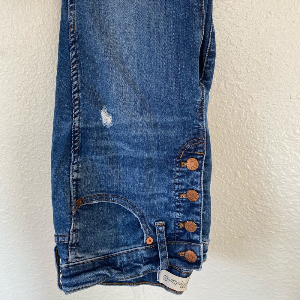 Madewell high waisted, ankle skinny jeans